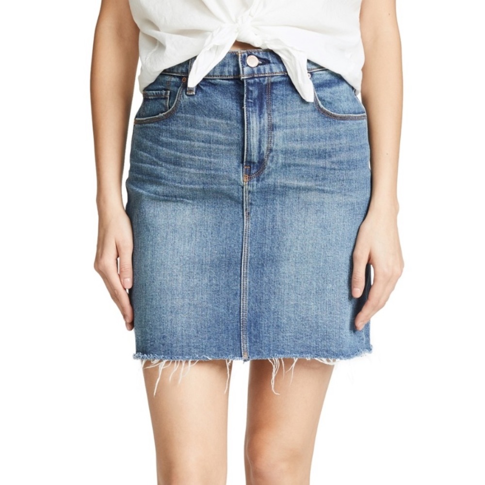 Hudson Jeans Blue Mini Skirt